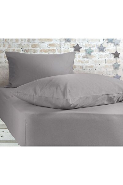 Nef Nef Homeware Nef Nef Τζέρσεϊ Εφαρμοστό Σεντόνι 100x200+30 Ανοιχτό Γκρι