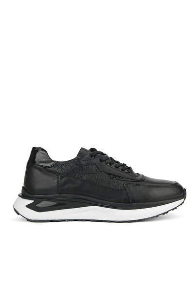 Ziya , Men's Genuine Leather Sneaker 1611053Z1797 Black