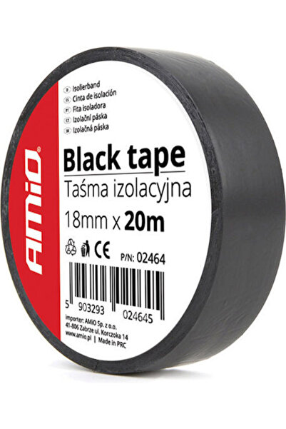 AMIO Ταινία Μόνωσης 19mm x 20m Μαύρη
