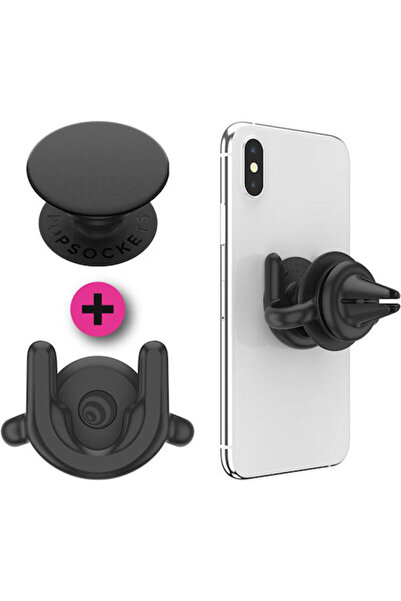 Popsockets Popgrip για Κινητό Τηλέφωνο Μαύρο Μαύρο