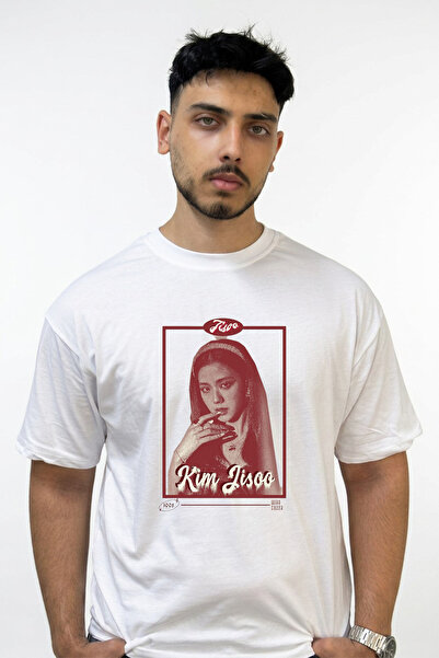 Anetos Λευκό μπλουζάκι με στάμπα Kim Jisoo Design