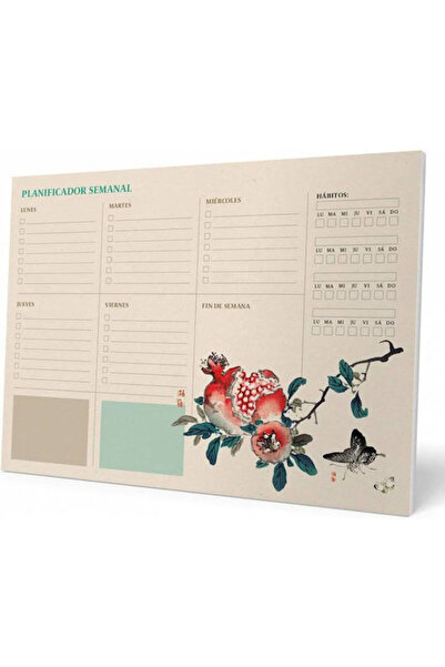 GRUPO ERIK Japanese Art Weekly Planner White 21x29cm Code: BPSA40035