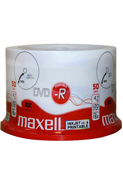 Maxell Εγγράψιμο DVD-R 16x 4.7GB Κουτί 50 τεμαχίων (Cake Box) 50 τεμάχια Κωδι...