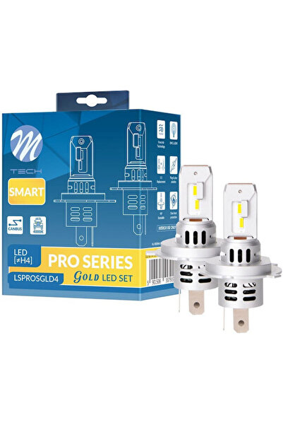 M-TECH Λάμπες Αυτοκινήτου H4 Canbus LED 4000K Λευκό 12V 52W 2 τεμάχια