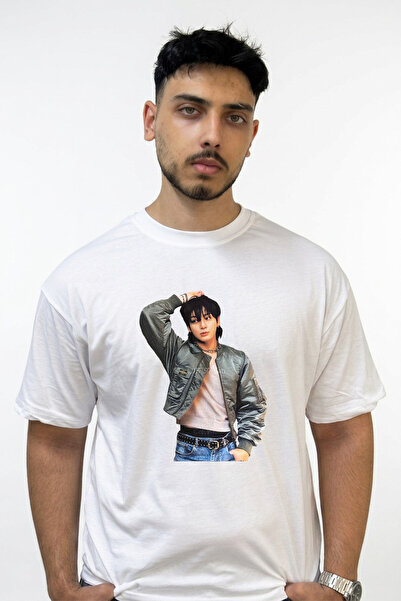 Anetos Μπλουζάκι Jungkook Idol Design με στάμπα σε λευκό χρώμα