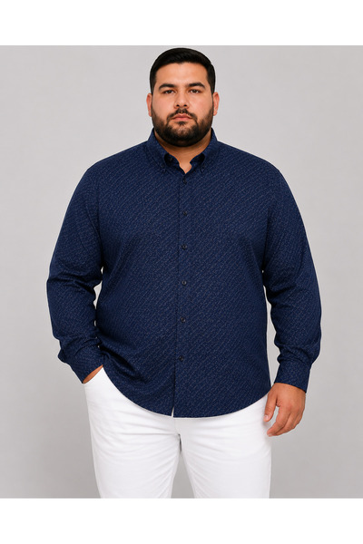 ANNEX Large Size Cotton Long Sleeve Men's Shirt