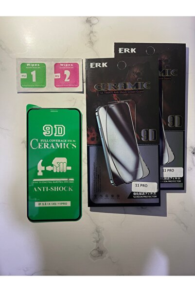 ERK 3 adet iPhone X ile uyumlu 9D Ceramics Ekran Koruyucu