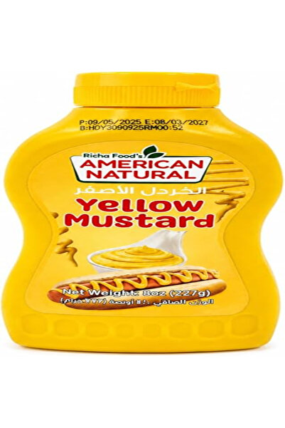 American Natural Yellow Mustard 227 Gm ( 9oz) X 12