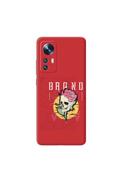 Other Xiaomi Mi 12 Pro Skull Roses Red Colored Silicone TPU Θήκη