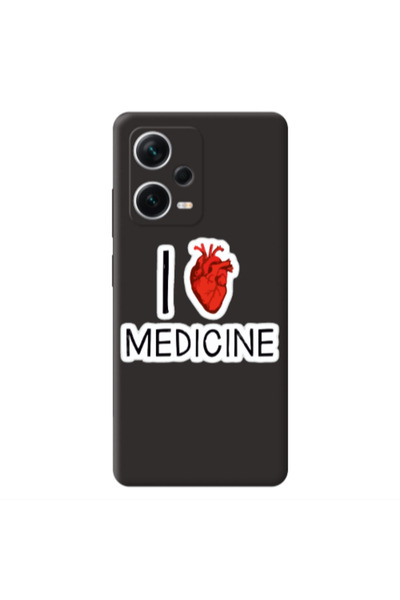 Other Xiaomi Poco X5 I Love Medicin Black Colored Silicone TPU Θήκη
