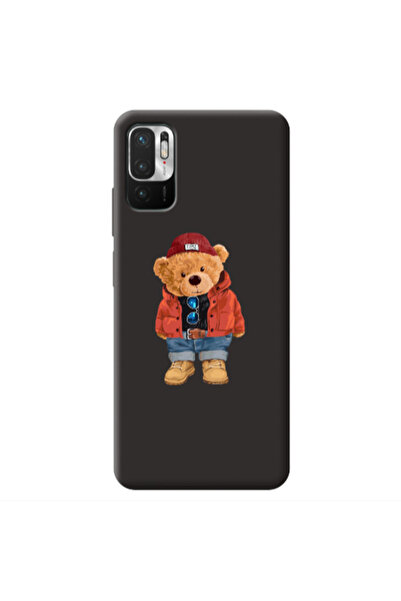 Other Xiaomi Redmi Note 10 Pro 5G Bear in a hat Black Colored Silicone TPU Θήκη