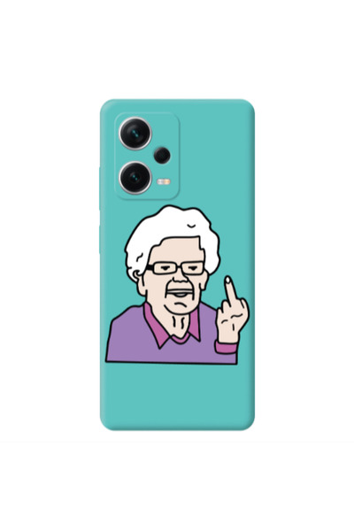 Other Xiaomi Poco X5 Crazy Granny Turquoise Colored Silicone TPU Θήκη