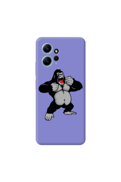 Other Xiaomi Redmi Note 12 4G Angry Gorilla2 Purple Colored Silicone TPU Θήκη