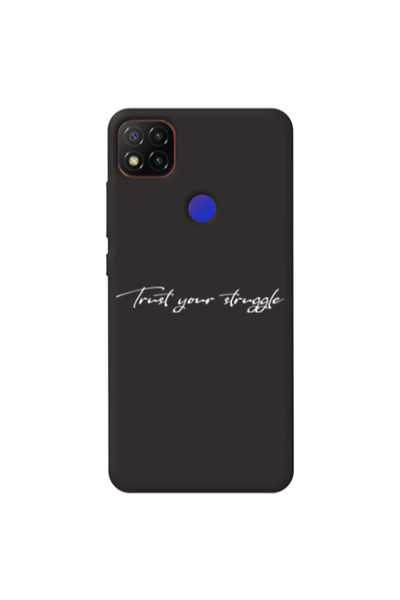 Other Xiaomi Redmi 9c Trust your struggle Black Colored Silicone TPU Θήκη