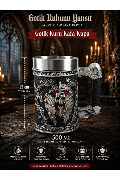 Majestia Gotik Kuru Kafa Kupa – 500 ML