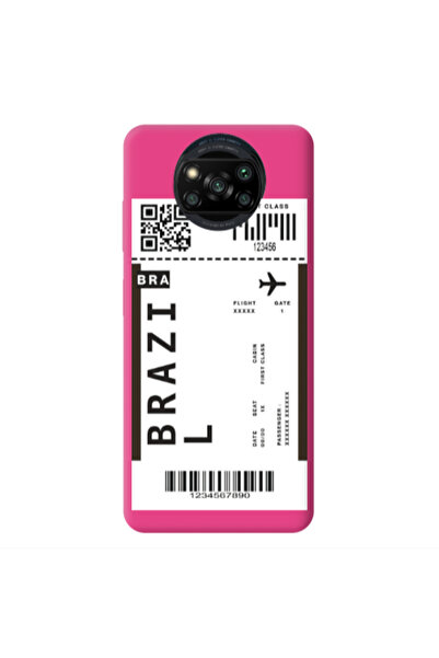 Other Xiaomi Poco X3 /X3 Pro Brazil BRA Fuchsia Colored Silicone TPU Θήκη