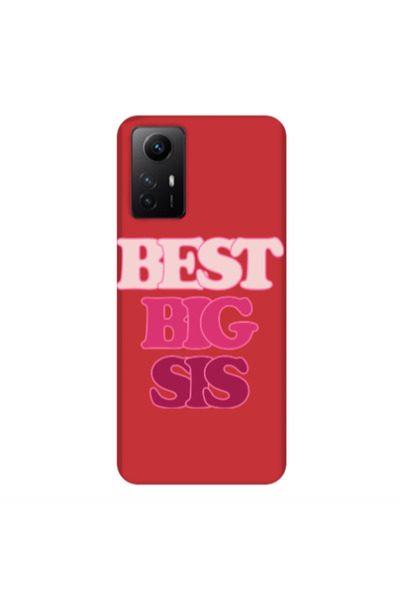 Other Xiaomi Redmi Note 12s Best Big Sis Red Colored Silicone TPU Θήκη