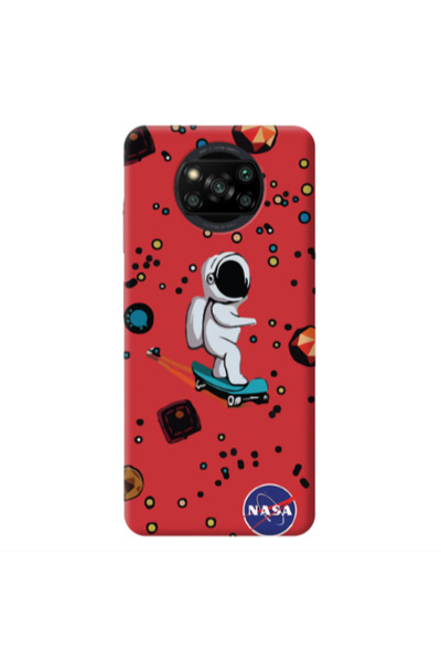 Other Xiaomi Poco X3 /X3 Pro Astronaut with skateboard Red Colored Silicone T...