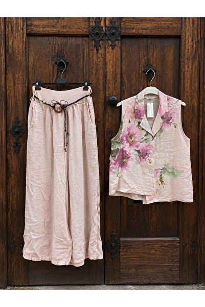 MENSAR OTANTİK 100% linen vest and trousers set, standard size 38/46, fits up...