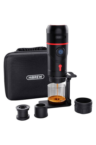 HIBREW Espressor Portabil 3-în-1 H4 Premium, 1050W, 19 Bar, 0.35L, USB-C, 360...