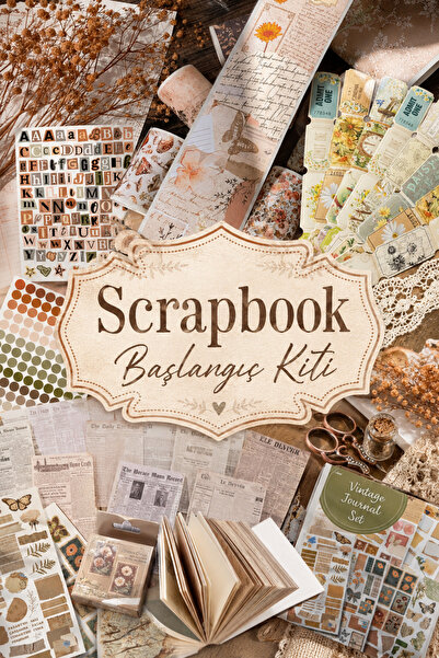 Hume Craft Scrapbook Başlangıç Kiti / Vintage Temalı