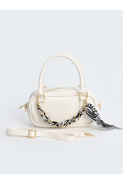 LC Waikiki Özmarka New Season Women's Shoulder Bag with Scarf and Chain Strap