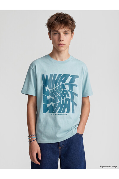 LC Waikiki Vizyon New Season Crew Neck Printed Boys' T-Shirt