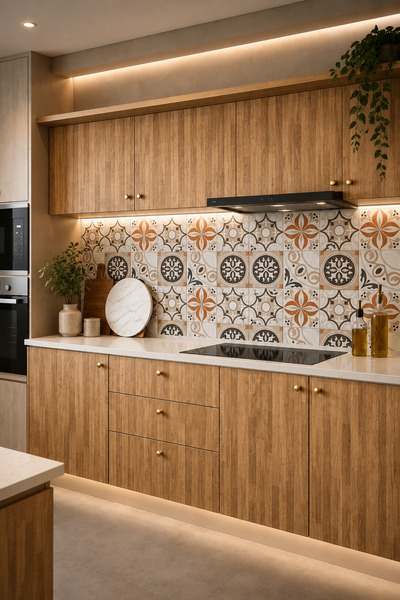 Deconitte Self-Adhesive Premium Wood Look Kitchen Bathroom Countertop Cabinet Table Veneer 60X100