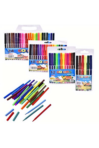 CASA JOY Markere colorate 24 de culori pentru desen, set 6 culori diferite, e...
