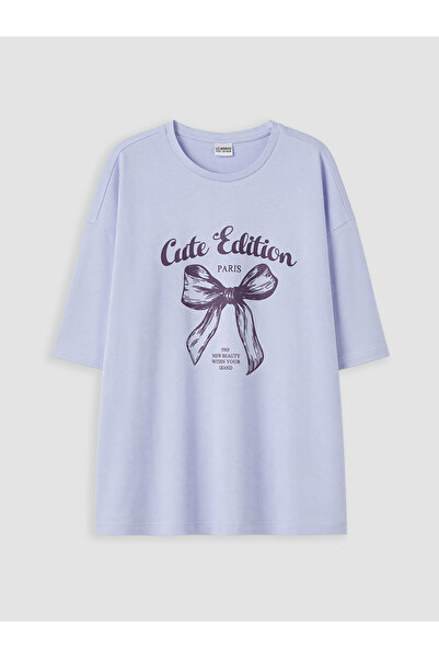 LC Waikiki Crew Neck Paris Printed Girl's T-Shirt