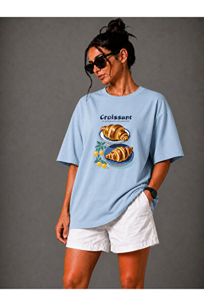 FECCY Premium Cookies Printed Unisex Oversize Women's T-Shirt Men's T-Shirt C...