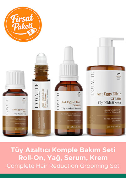 L'OYAUTE Karınca Yumurtası içeren Tüy Azaltıcı Komple Bakım Seti Kuru Tüy Dök...