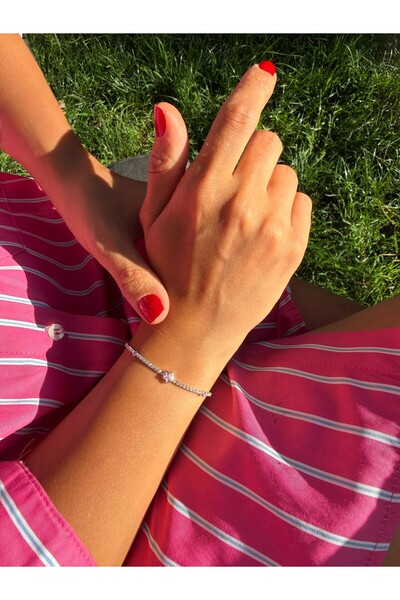 Tuysa Jewelry Yıldız Taşlı Minimal Bileklik