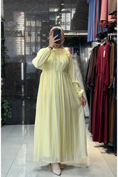Moda Fatma hayarmosa astarlı elbise