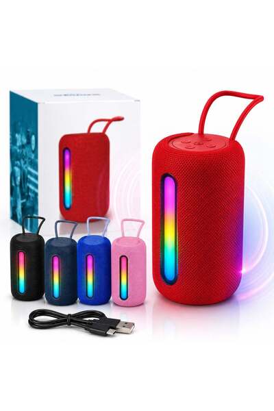 hey Φορητό Ηχείο Bluetooth 13 εκ. με Πολύχρωμο LED RGB, με Κρεμάστρα, Τροφοδο...