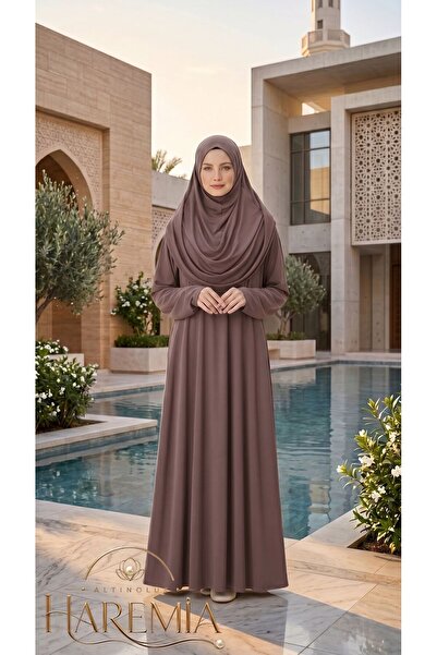 Altınoluk Haremia Ready-To-Wear Standard Comfortable Prayer Dress with Scarf ...