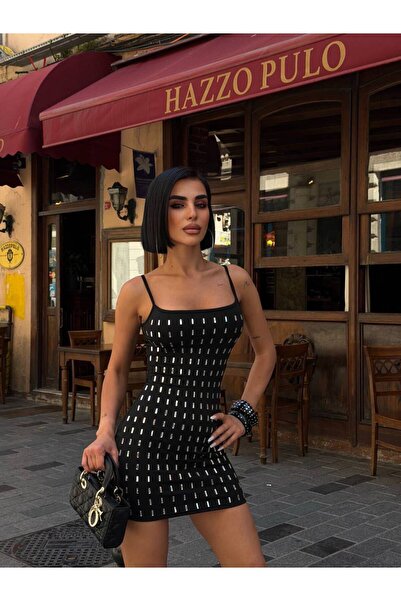 sajarsln Saja Rsln Baget Taşlı Winaze Model Mini Dress