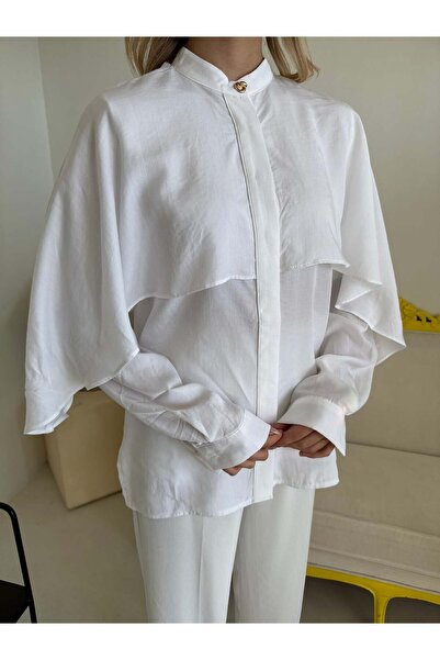 Bade Butik Ecru Cape Shirt