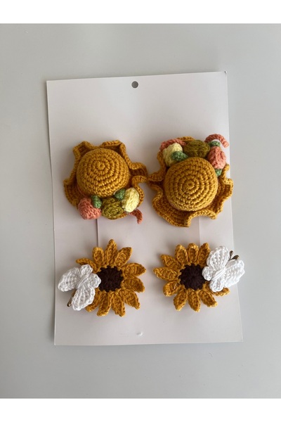 FLY LIFE Girl's Knitted Snap Buckle Set (4 Pieces)