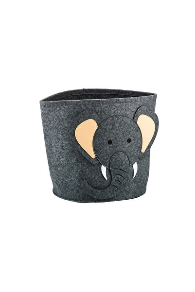 Paşabahçe Elephant Felt Basket Gray, Organizing