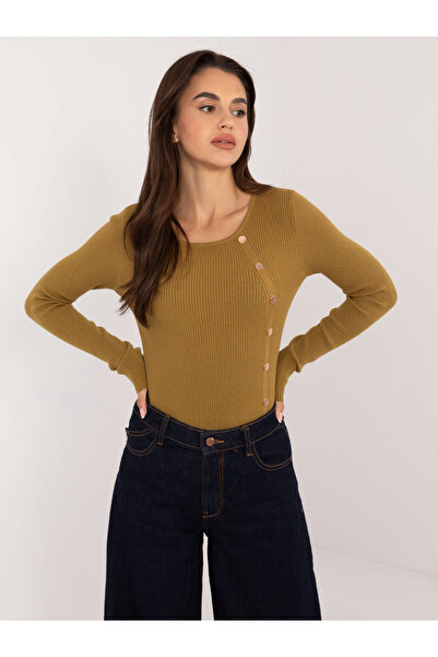 Factory Price Pulover Dama Maneca lunga, Dungi, Wool Fashion Italia, Masliniu...