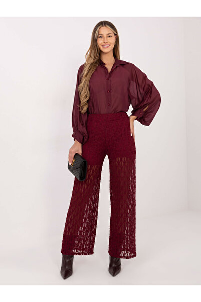 Factory Price Pantaloni Dama Bordo