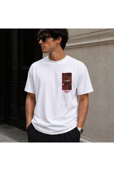 SAINT YUX Ethnic Pattern Printed Oversize T-Shirt a Quality Fabric