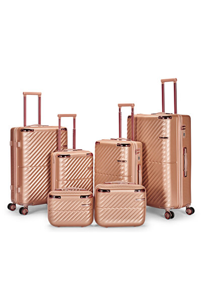 LİMRA Luxury 6 Pieces Set Suitcase Luggage 28-24-20-16-15-12 Inch Strong Mode...