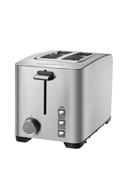 Lawazim 2-Slice Stainless Steel Toaster, 750-850W, Defrost & Reheat, LED Indi...