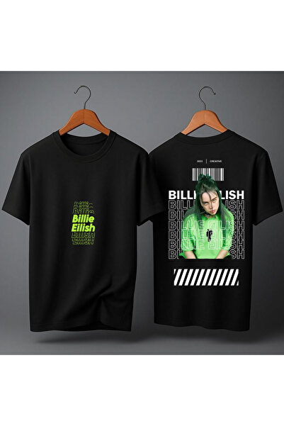 MAGORS Billie Eilish Back Printed Oversize Unisex T-Shirt Crew Neck Cotton Wo...