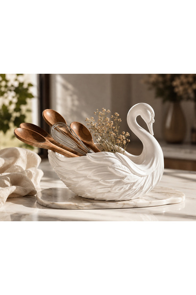 farist Swan Decorative Bowl – Multi-Purpose Decorative Organizer – 3D Pla Pla...