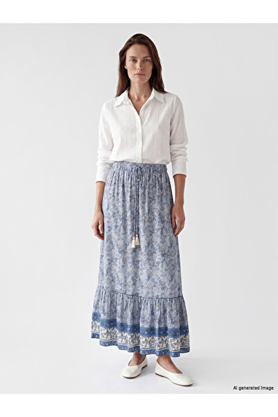 LC Waikiki Esvab • Modern & Distinctive Floral Skirt with Waist Cord