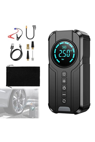 Velaris Compresor de aer auto portabil inteligent, multifuncțional, 6000mAh, ...