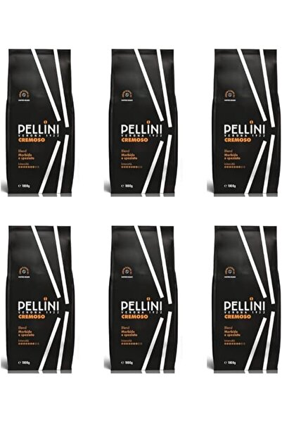 PELLİNİ Espresso Coffee Beans (Pack of 6, Cremoso)
